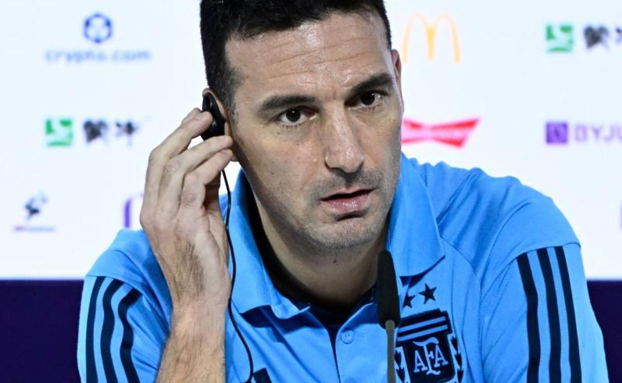 Lionel Scaloni, la víspera de la semifinal entre Argentina y Croacia. 