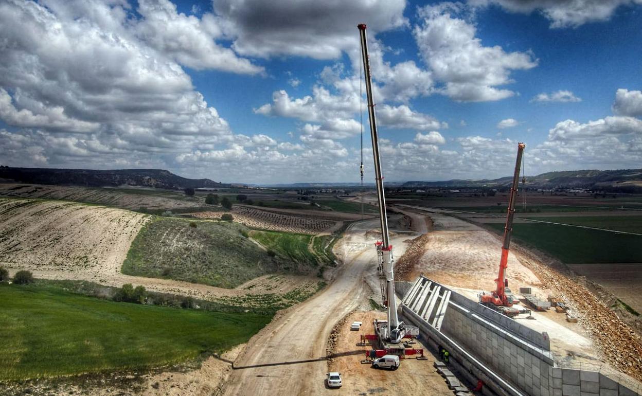 Obras de la A-11 en Soria. 