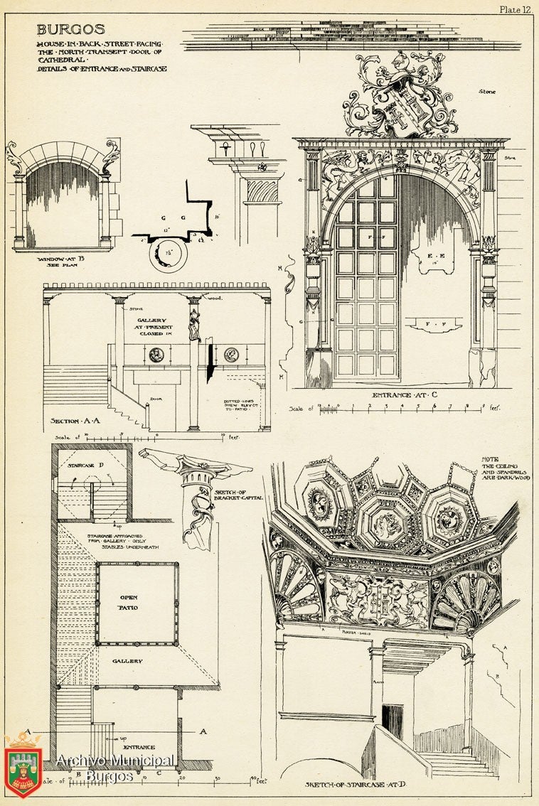 Detakkes arquitectónicos del palacio de Castilfalé.