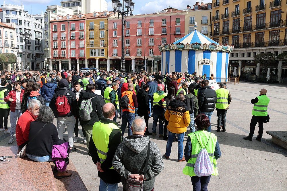 Protesta de los trabajadores de Urbaser en Burgos