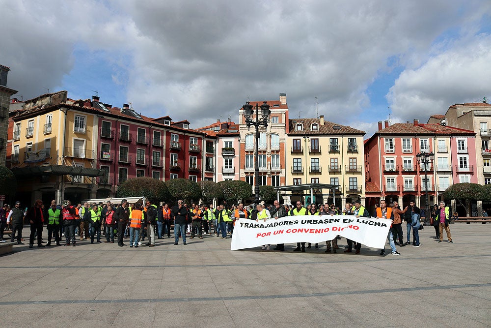 Protesta de los trabajadores de Urbaser en Burgos