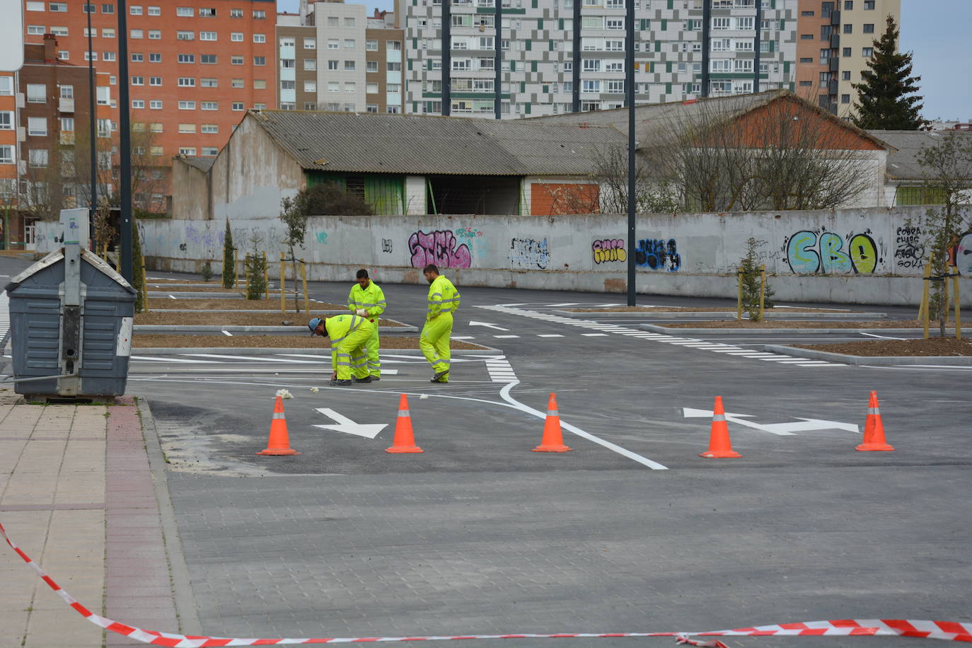 La reurbanización del aparcamiento disuasorio de Las Torres ha entrado en su fase final.