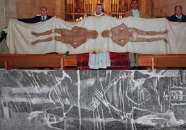 La imagen de Silos en un acto en la iglesia de San Pedro.