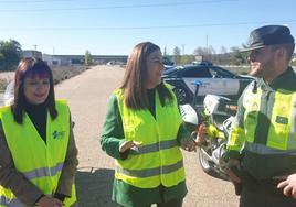 Presentacion campaña velocidad DGT en Aranda, con Virgina Barcones (centro).