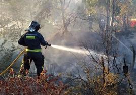 Imagen de archivo de un incendio forestal ocurrido en la provincia de Burgos.