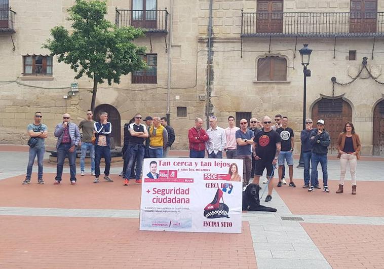 La Policía Local protesta en Miranda.