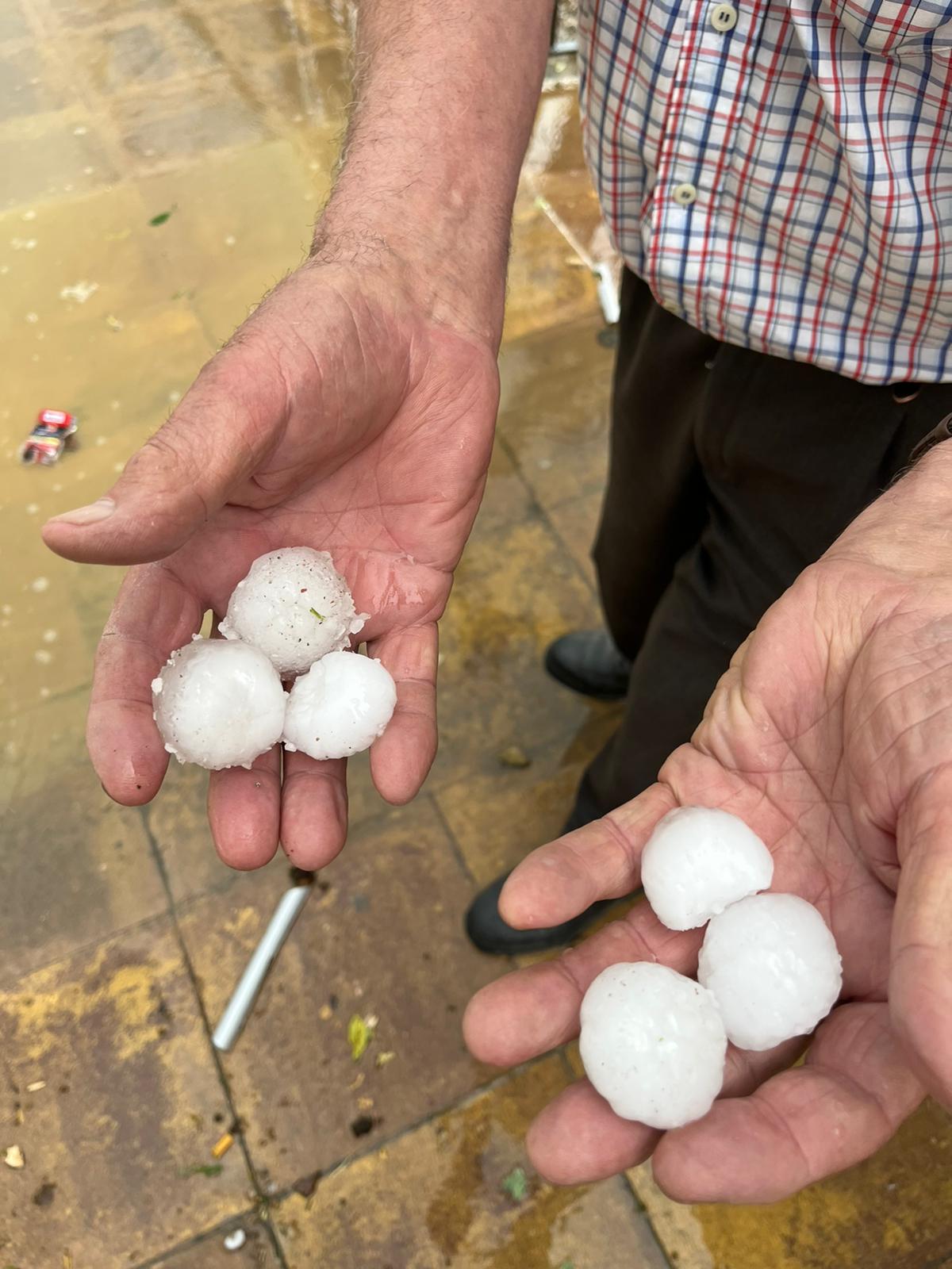 Los Balbases ha quedado destrozado tras la granizada