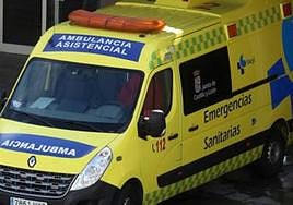 La ambulancia ha respondido al accidente de Burgos.
