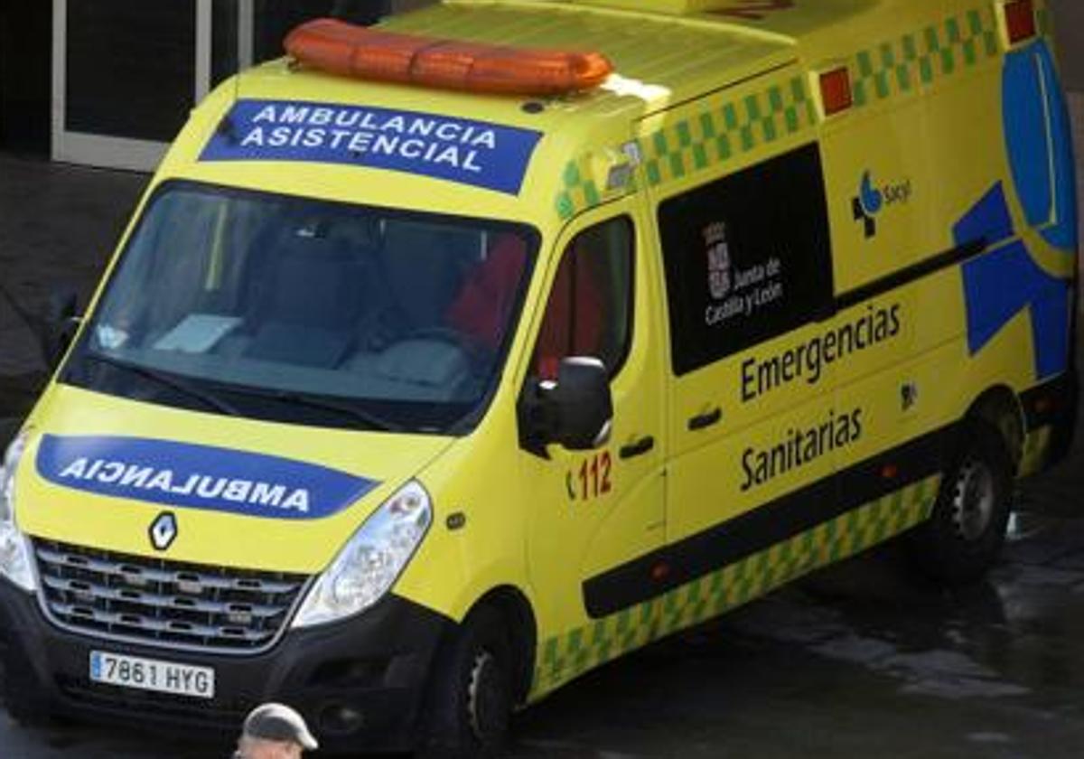 La ambulancia ha respondido al accidente de Burgos.