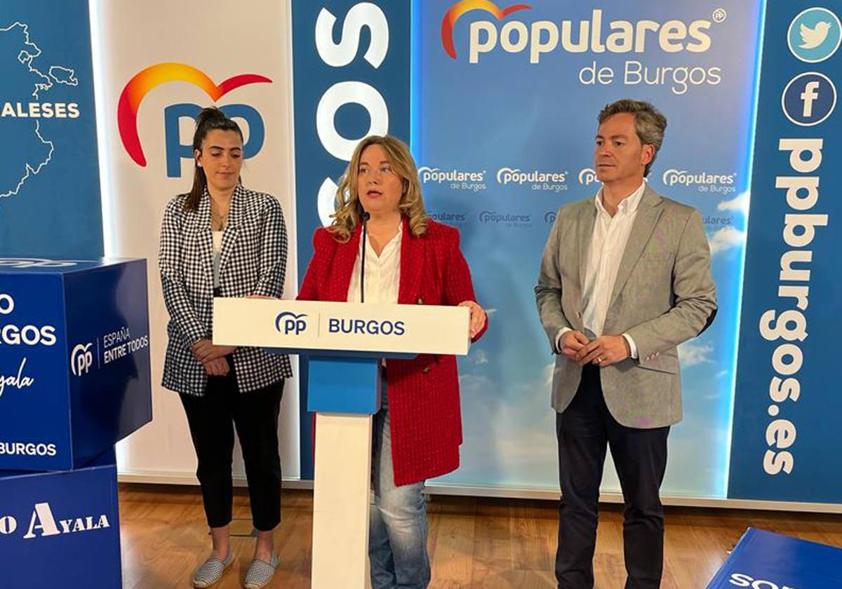 Cristina Ayala, candidata del Partido Popular al Ayuntamiento de Burgos, en la presentación de sus propuestas.