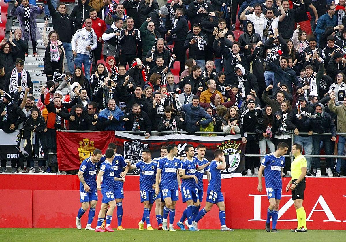 Imagen del partido disputado en Anduva entre el Mirandés y el Burgos CF.