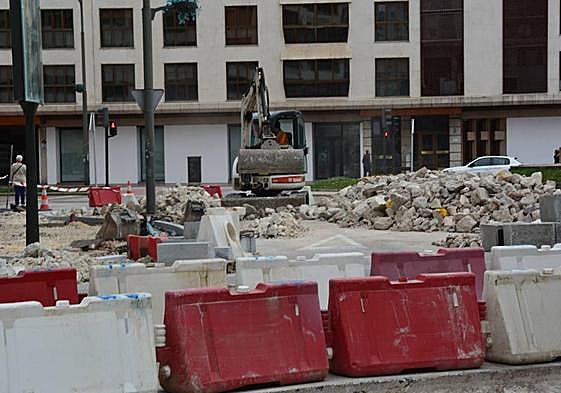 Obras en la ciudad de Burgos.
