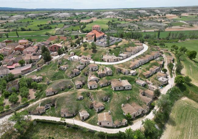 Vista aérea de la zona de El Cotarro en Moradillo de Roa.