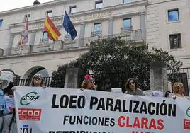 Huelga de funcionarios de Justicia en Burgos.