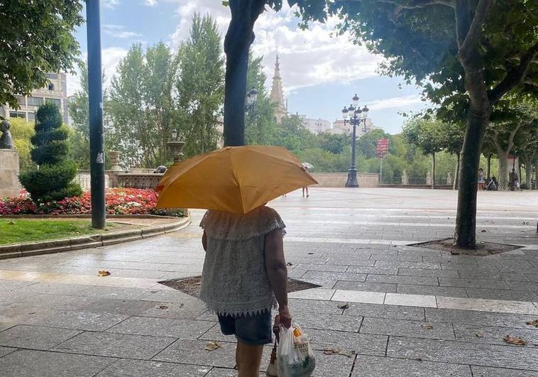 La lluvia llega a Burgos.