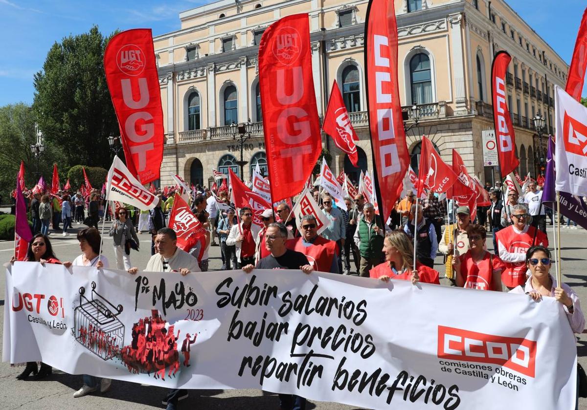 La subida de salarios fue la principal reivindicación del 1 de mayo en Burgos.