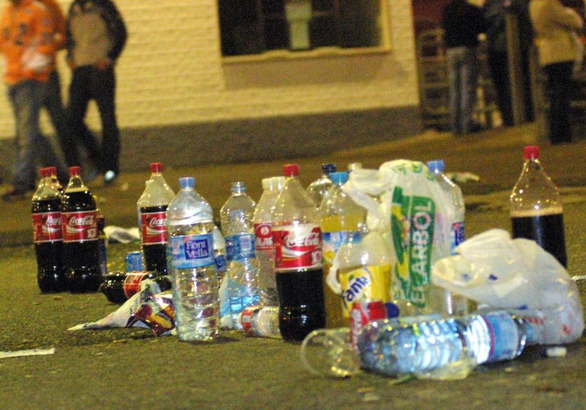 El botellón es algo muy habitual los fines de semana en Burgos.