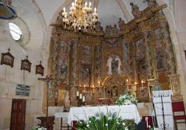 Imagen general del retablo de la iglesia de Nuestra Señora de la Asunción de Masa.