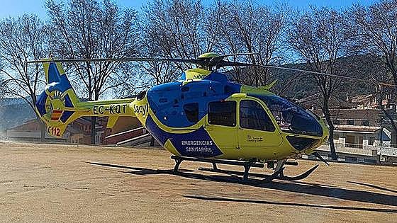 Herido un motorista tras chocar contra un muro en Oña