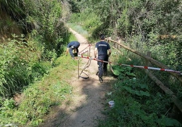 Cierran un tramo del GR-14 en Aranda por un corrimiento de tierras