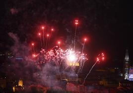 Fuegos artificiales en Burgos.