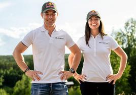 Cristina Gutiérrez con Sébastien Loeb.