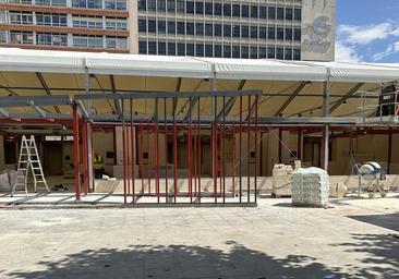 El Mercado Norte provisional de Burgos estará terminado en agosto