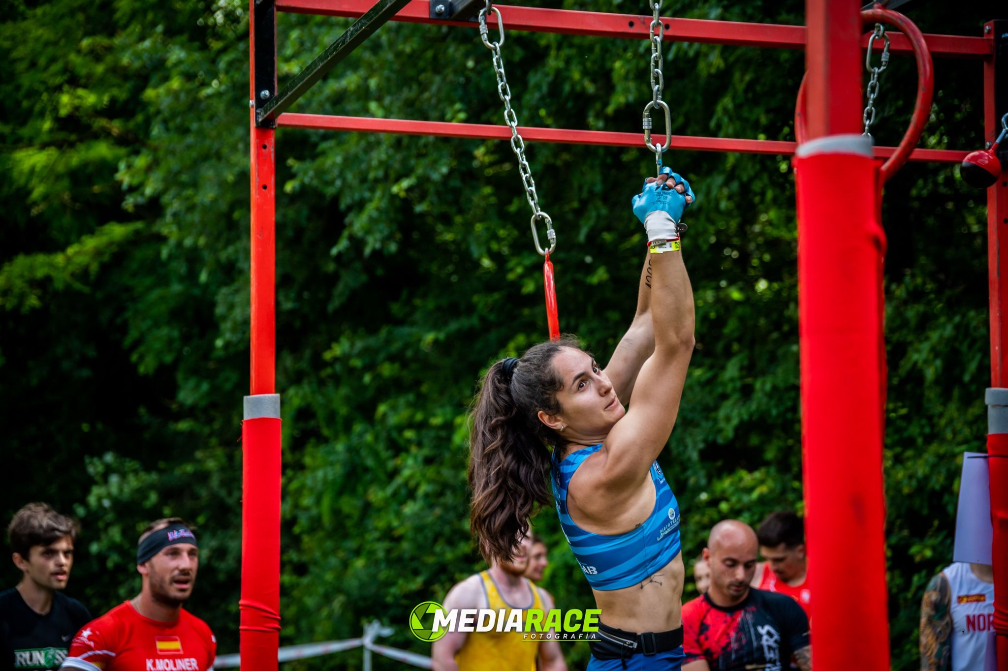 Laura Camarero en una prueba de la carrera de obstáculos