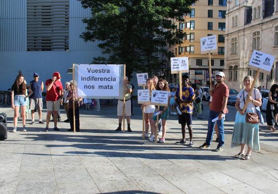 La manifestación fue en el Paseo Sierra de Atapuerca de Burgos.