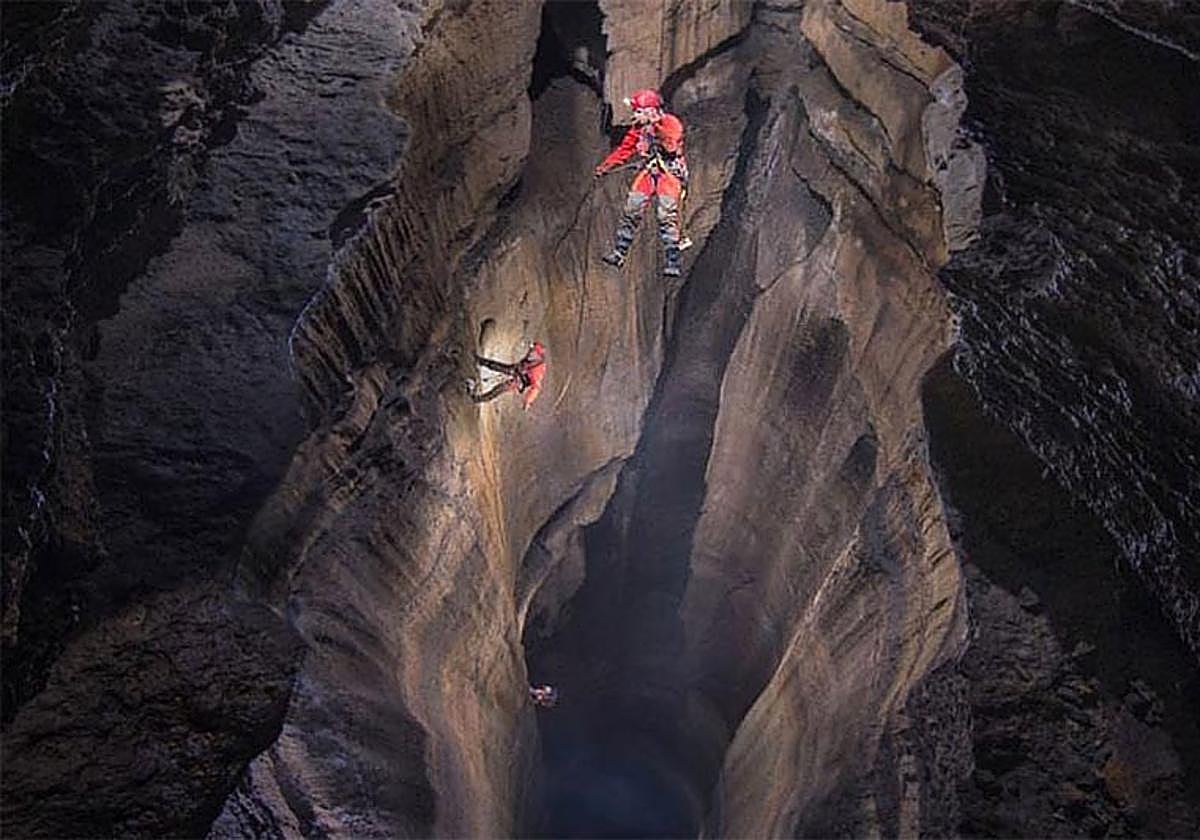 Una de las fotografías del concurso de fotografía de espeleología.
