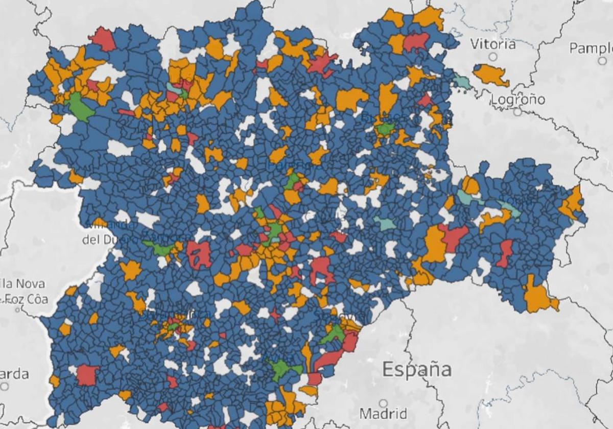 Mapa de rendición de cuentas en Castilla y León