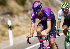 Ander Okamika fue el representante del Burgos BH en una nueva escapadade la Vuelta a España.