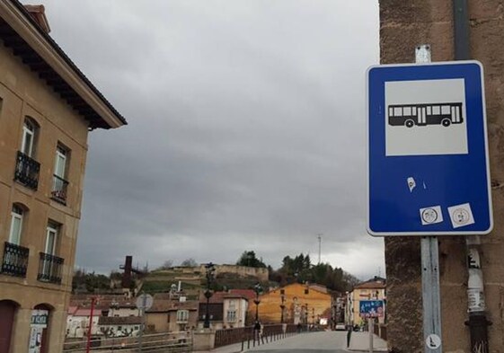 Parada de autobús en Miranda de Ebro