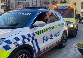 Policia Local de Aranda y Ambulancia de Soporte Vital Básico del Sacyl