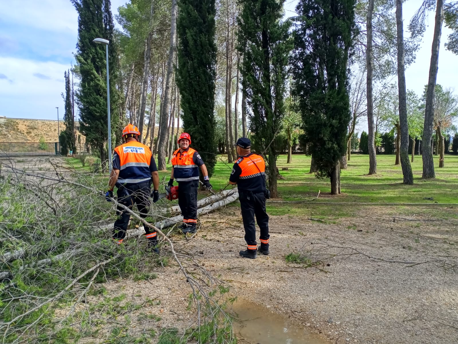 Una tromba de diez minutos causa desperfectos en Aranda de Duero