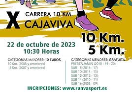 Abiertas las incripciones para participar en la X edición de la carrera 10 km Cajaviva