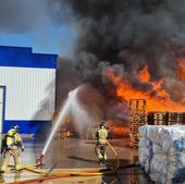 Así sofocaron los Bomberos de Burgos el incendio en Torreplas