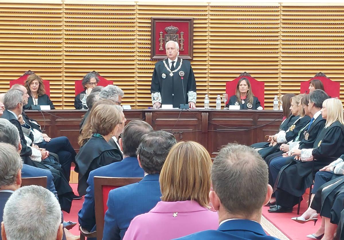 José Luis Concepción, presidente del TSJCyL, en la apertura del año judicial en Castilla y León.