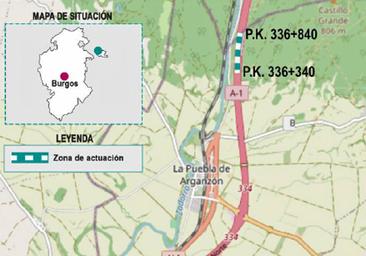 Cortes al tráfico en el túnel de Peña María en Condado de Treviño