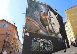 Gran mural del Cid en Burgos.