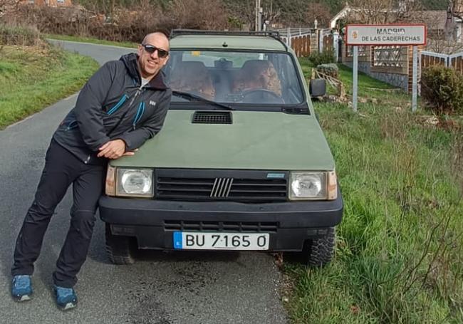 'Fono', probando el Panda en las carreteras de La Bureba.