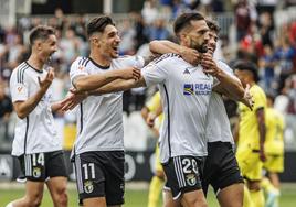 Grego Sierra, celebrando su gol ante el VIllarreal B.