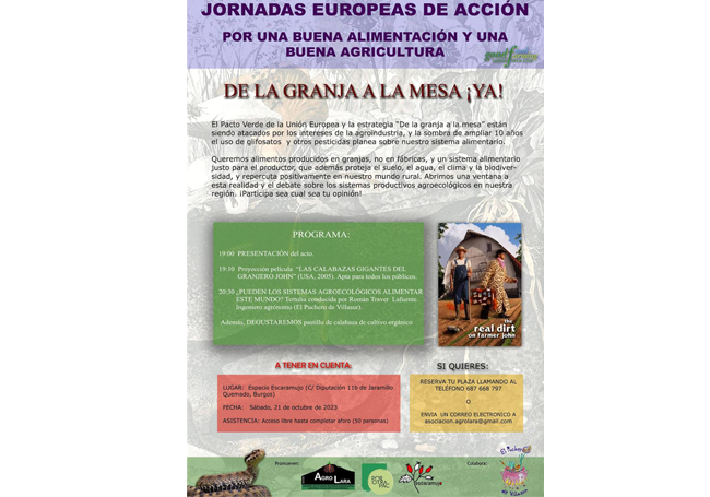 Cartel de la jornada.