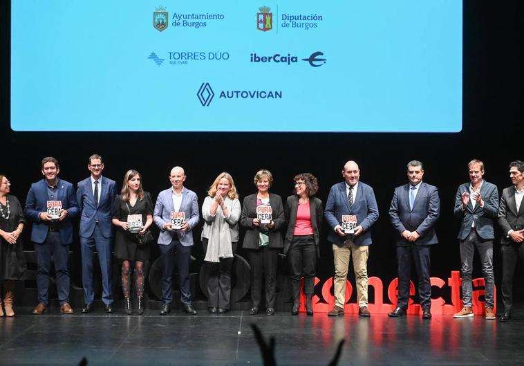 Los premiados y patrocinadores en los premios Pura Cepa de BURGOSconecta.