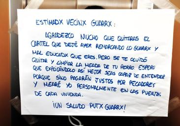 La amenaza de un vecino a su comunidad en Burgos por los orines de un perro