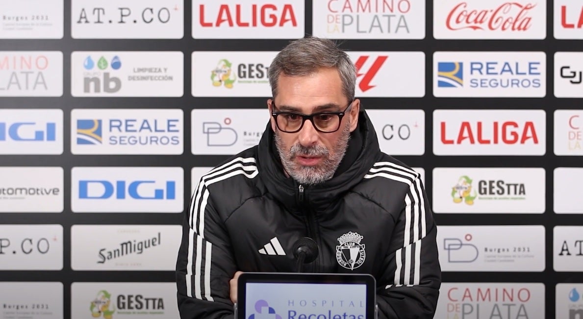 Jon Pérez Bolo en la sala de prensa de El Plantío.