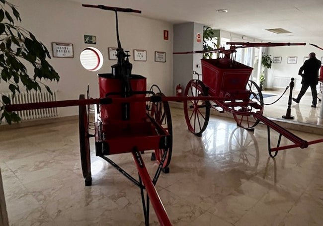 El Ayuntamiento de Huerta le cedió las bombas al Parque de Bomberos de Burgos.