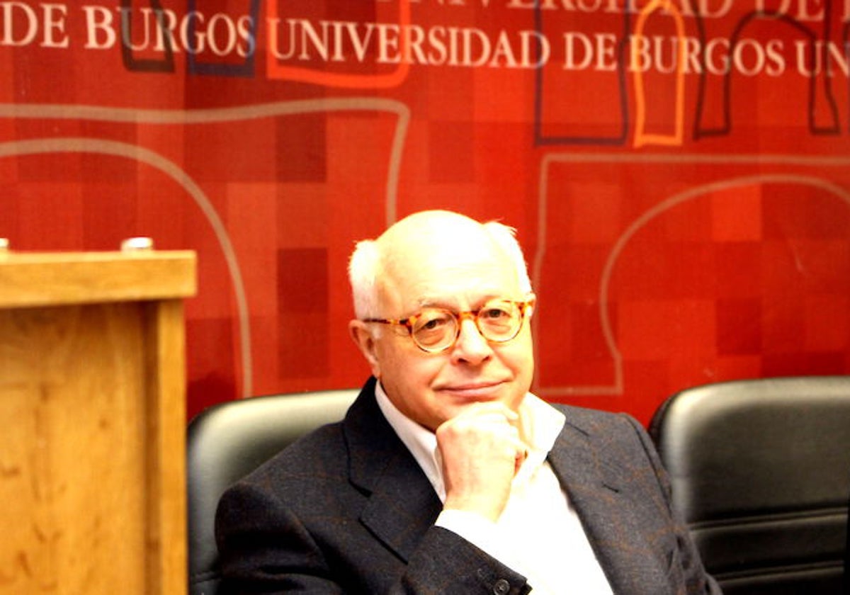 Profesor Federico Sanz, el día del homenaje en la UBU en 2016.