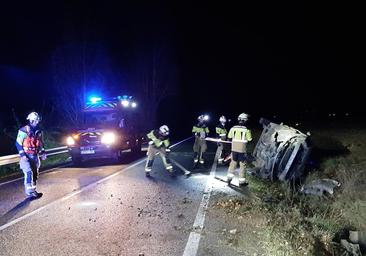 Un muerto y tres heridos en un accidente en La Puebla de Arganzón