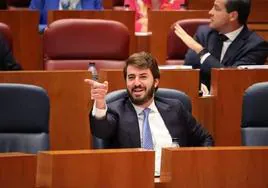 García-Gallardo, este miércoles en el Pleno de las Cortes.